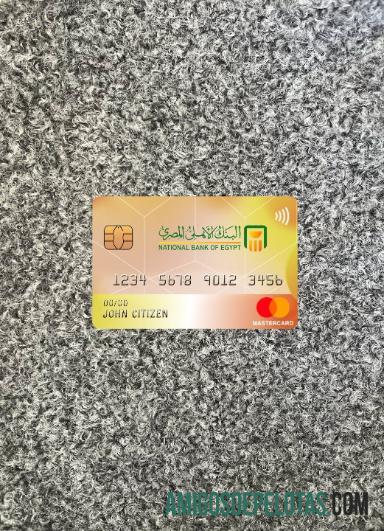 Banco Nacional do Egito Mastercard Photolook Front exemplo real